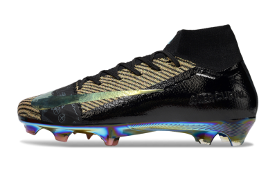 Nike Air Zoom Mercurial Superfly 10 Elite FG High-Tops Football Boots - Black/Gold/White