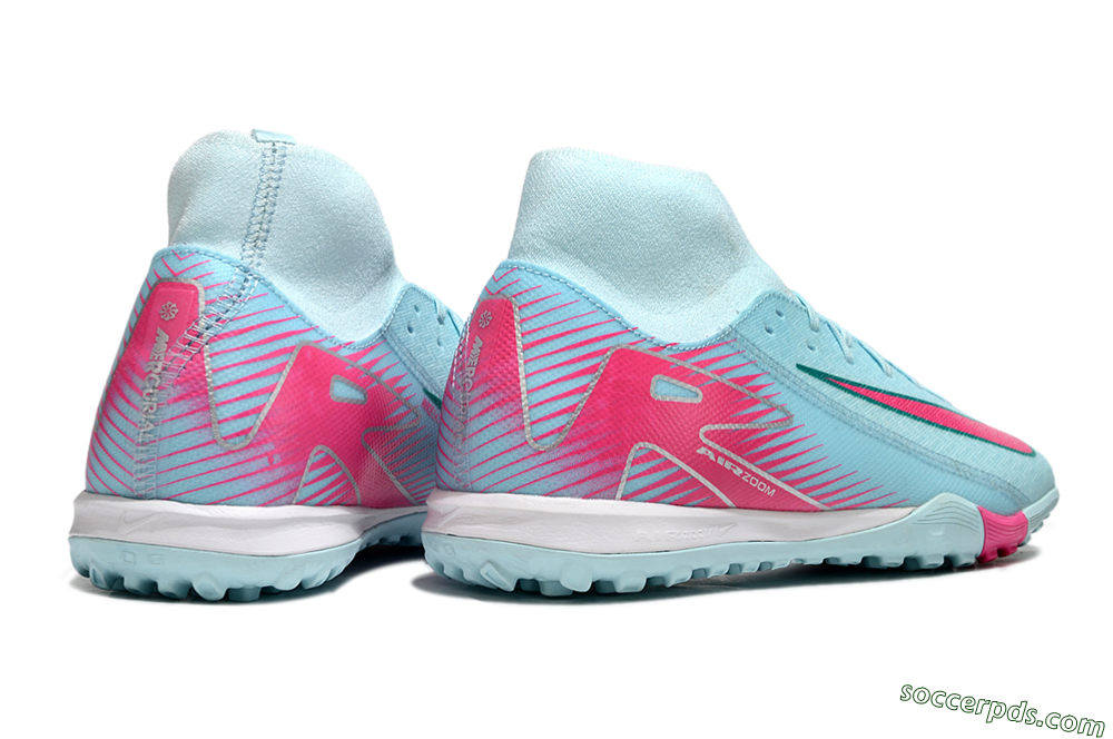 Nike Air Zoom Mercurial Superfly 10 Elite TF High-Tops Football Shoes - Jade/Pink/White 6