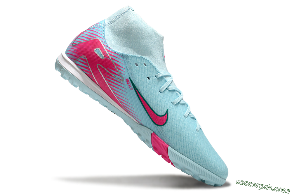 Nike Air Zoom Mercurial Superfly 10 Elite TF High-Tops Football Shoes - Jade/Pink/White 4