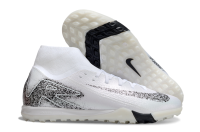 Nike Air Zoom Mercurial Superfly 10 Elite TF High-Tops Football Shoes - White/Black/Beige