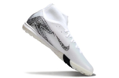 Nike Air Zoom Mercurial Superfly 10 Elite TF High-Tops Football Shoes - White/Black/Beige