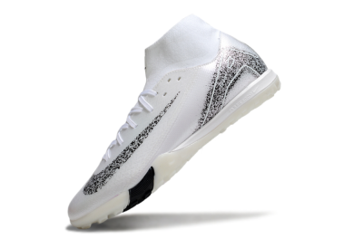 Nike Air Zoom Mercurial Superfly 10 Elite TF High-Tops Football Shoes - White/Black/Beige