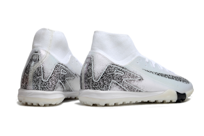 Nike Air Zoom Mercurial Superfly 10 Elite TF High-Tops Football Shoes - White/Black/Beige