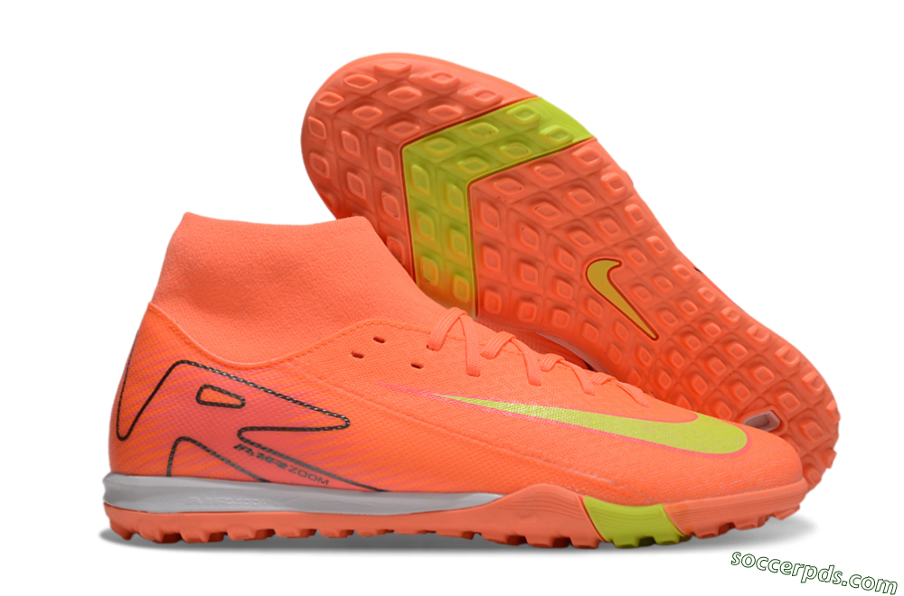 Nike Air Zoom Mercurial Superfly 10 Elite TF High-Tops Football Shoes - Red/Yellow/White 1