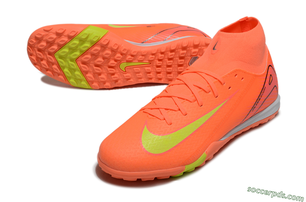 Nike Air Zoom Mercurial Superfly 10 Elite TF High-Tops Football Shoes - Red/Yellow/White 3