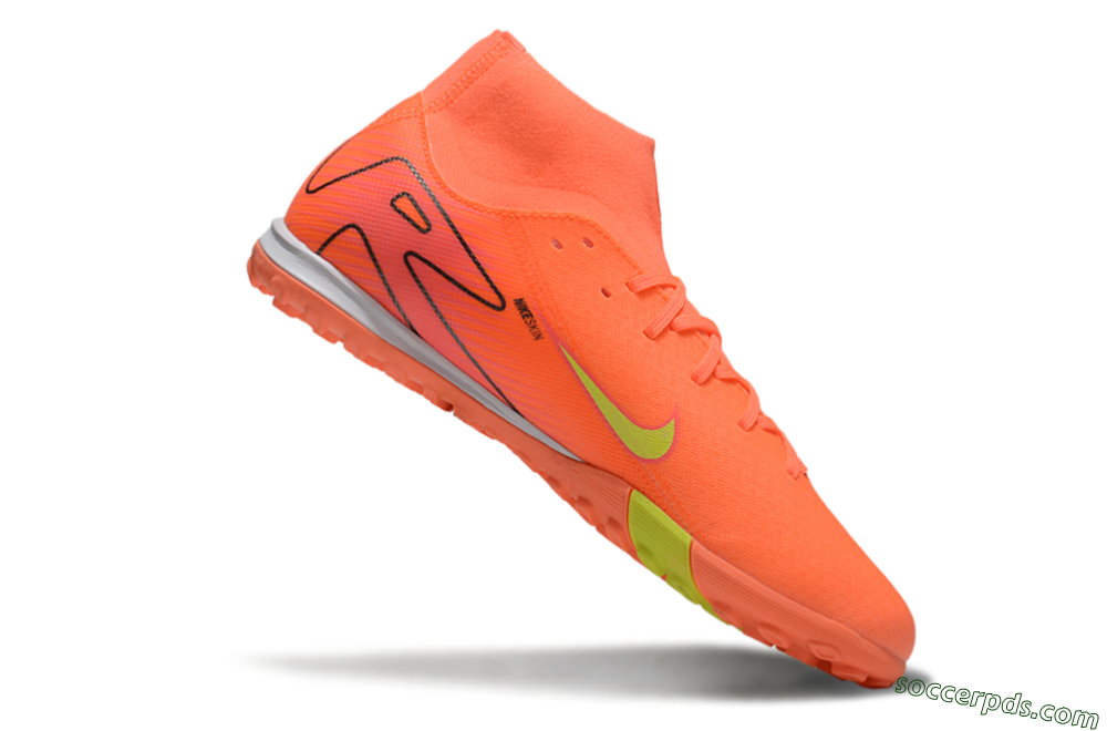 Nike Air Zoom Mercurial Superfly 10 Elite TF High-Tops Football Shoes - Red/Yellow/White 4