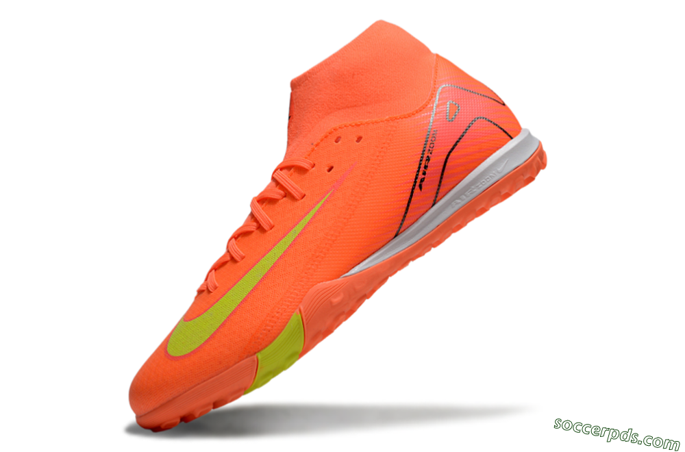 Nike Air Zoom Mercurial Superfly 10 Elite TF High-Tops Football Shoes - Red/Yellow/White 5