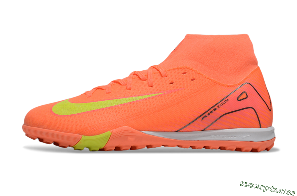Nike Air Zoom Mercurial Superfly 10 Elite TF High-Tops Football Shoes - Red/Yellow/White 2