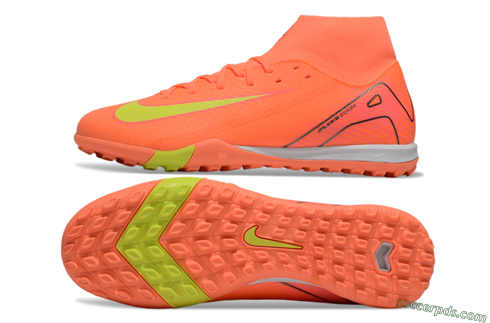 Nike Air Zoom Mercurial Superfly 10 Elite TF High-Tops Football Shoes - Red/Yellow/White 0
