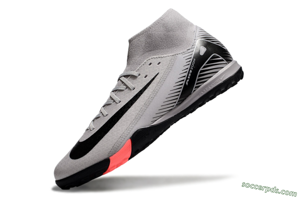 Nike Air Zoom Mercurial Superfly 10 Elite TF High-Tops Football Shoes - Grey/Black/Pink 5