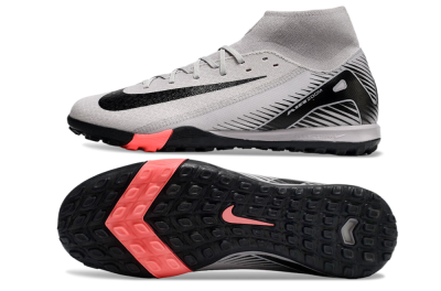 Nike Air Zoom Mercurial Superfly 10 Elite TF High-Tops Football Shoes - Grey/Black/Pink
