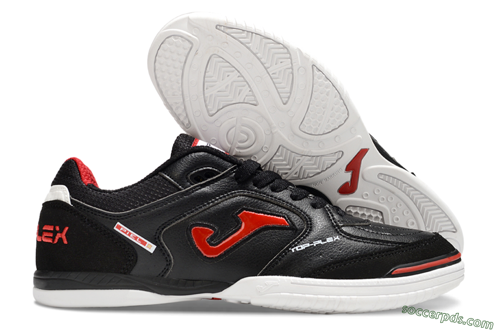 Joma Top Flex IC Low-Tops Football Shoes - Black/Red/White 1