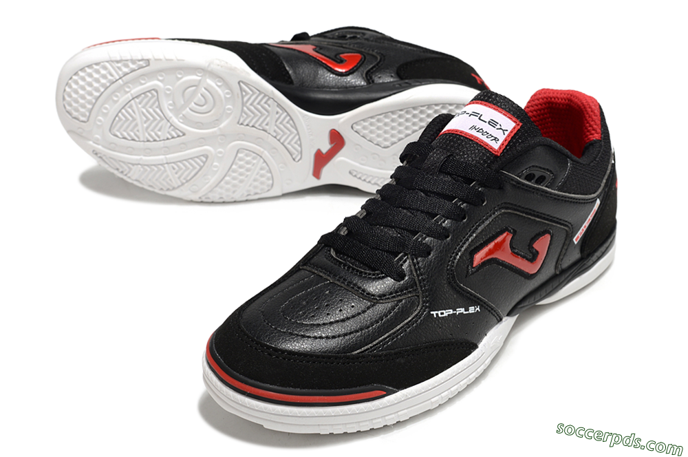 Joma Top Flex IC Low-Tops Football Shoes - Black/Red/White 3