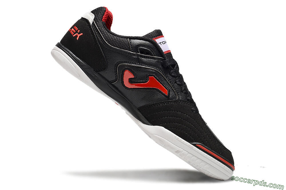 Joma Top Flex IC Low-Tops Football Shoes - Black/Red/White 4