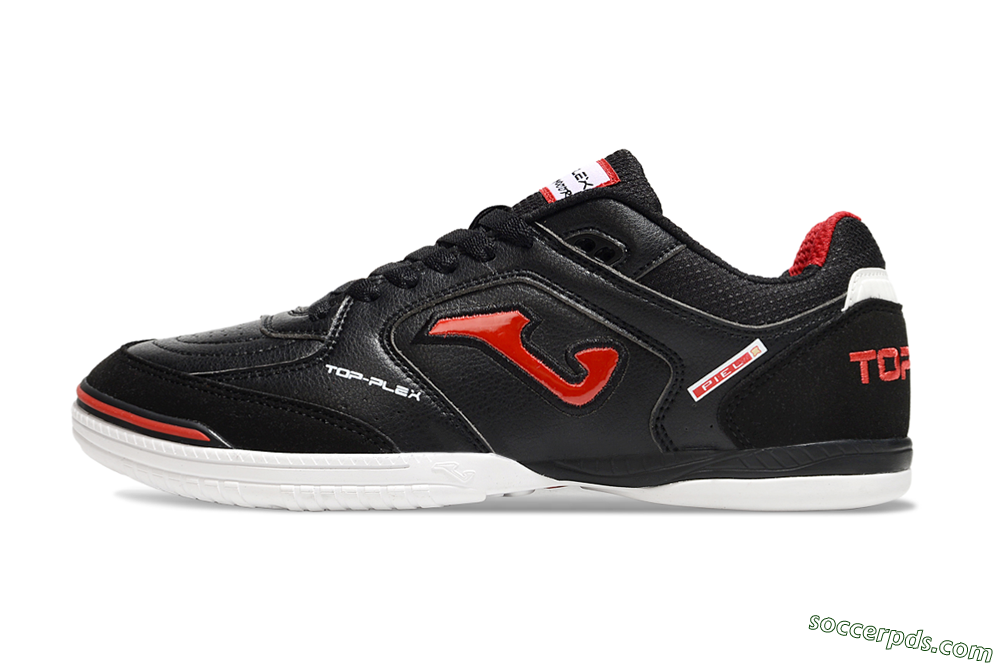 Joma Top Flex IC Low-Tops Football Shoes - Black/Red/White 2