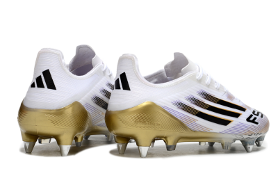 Adidas F50 Elite SG Low-Tops Football Boots - White/Black/Gold
