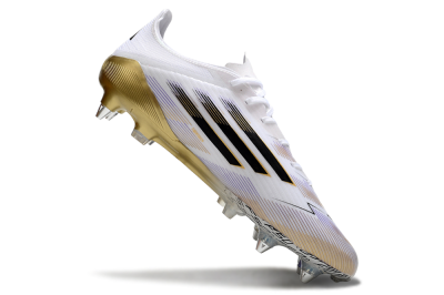 Adidas F50 Elite SG Low-Tops Football Boots - White/Black/Gold