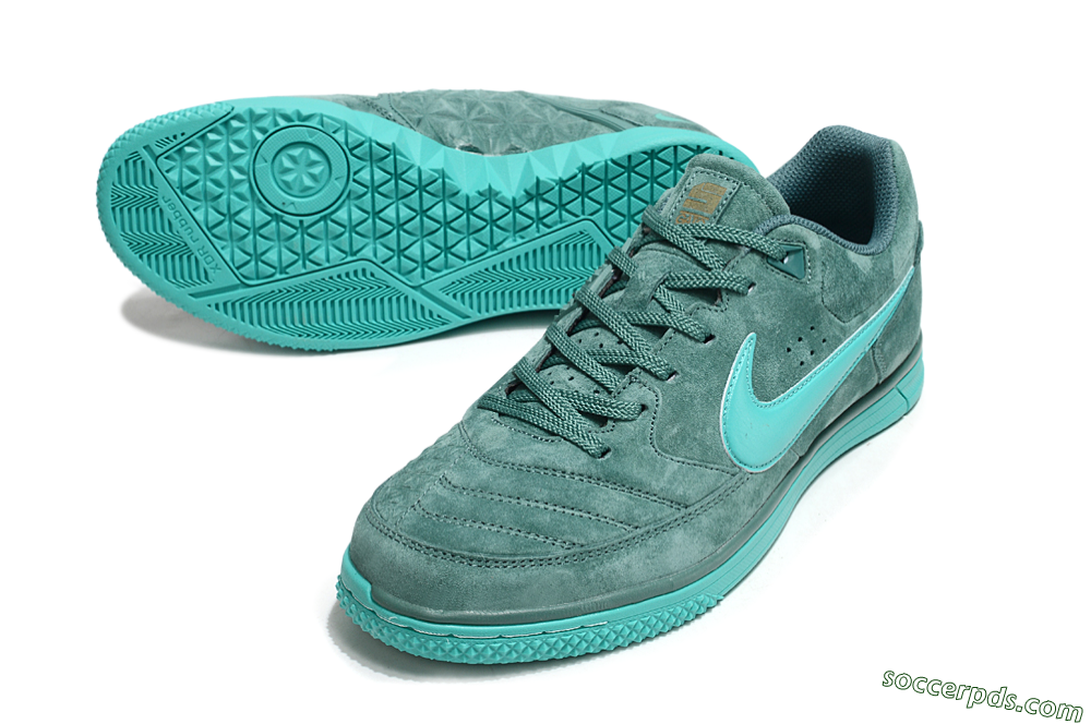 Nike Street Gato IC Low-Tops Football Shoes - Green/Green 3