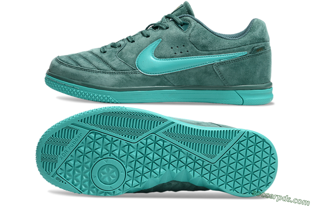 Nike Street Gato IC Low-Tops Football Shoes - Green/Green 0
