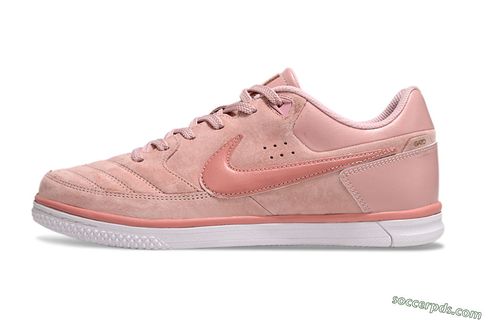 Nike Street Gato IC Low-Tops Football Shoes - Pink/White 2