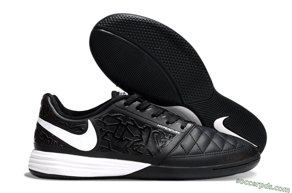 Nike Lunar Gato 2 IC Low-Tops Football Shoes - Black/White 1