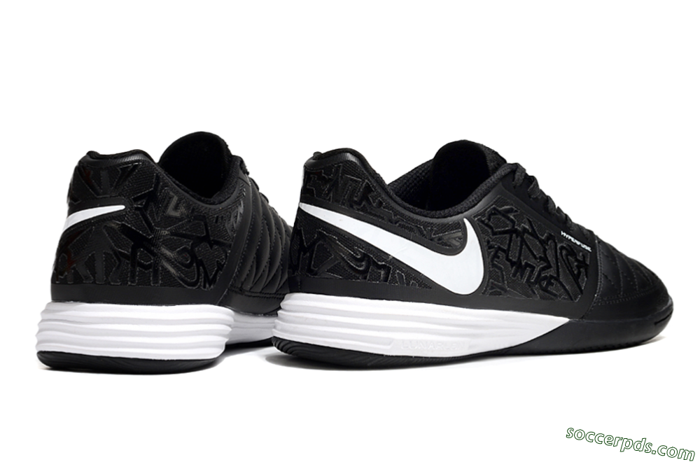 Nike Lunar Gato 2 IC Low-Tops Football Shoes - Black/White 6