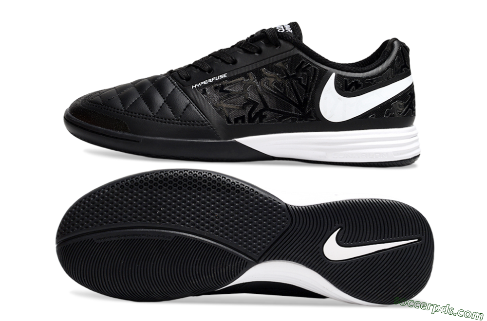 Nike Lunar Gato 2 IC Low-Tops Football Shoes - Black/White 0