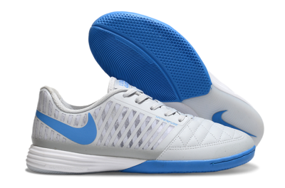 Nike Lunar Gato 2 IC Low-Tops Football Shoes - Grey/Blue/White