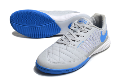 Nike Lunar Gato 2 IC Low-Tops Football Shoes - Grey/Blue/White
