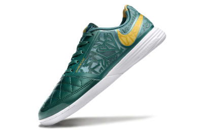 Nike Lunar Gato 2 IC Low-Tops Football Shoes - Green/Yellow/White