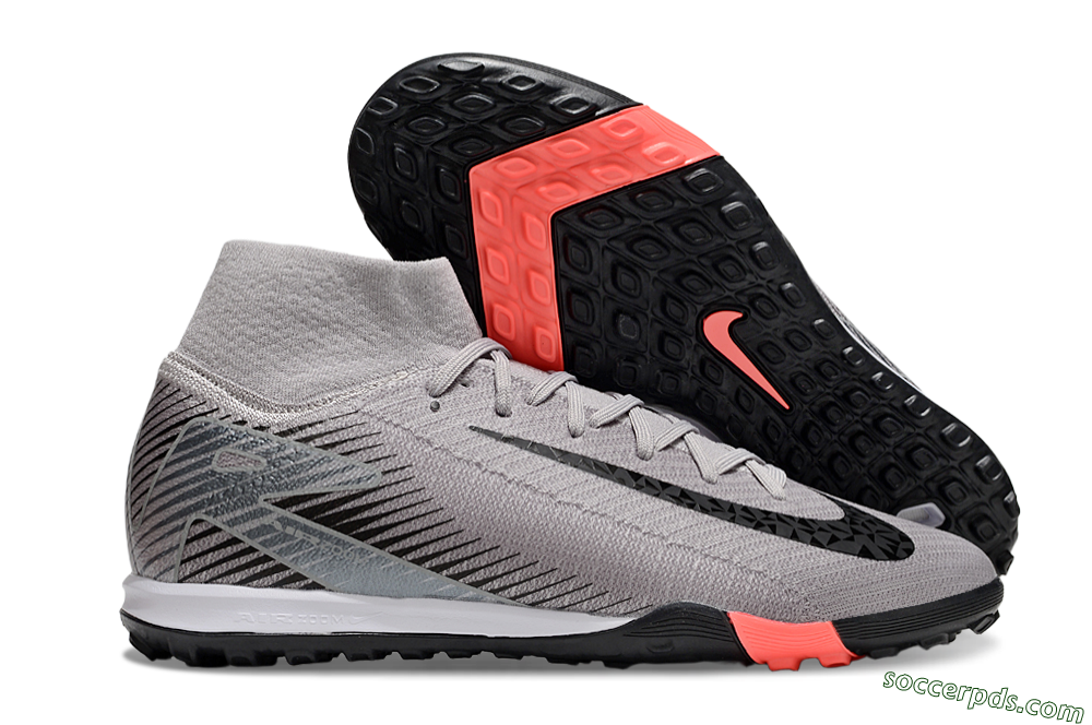 Nike Air Zoom Mercurial Superfly 10 Elite TF High-Tops Football Shoes - Grey/Black/Silver 1