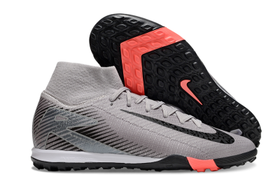 Nike Air Zoom Mercurial Superfly 10 Elite TF High-Tops Football Shoes - Grey/Black/Silver