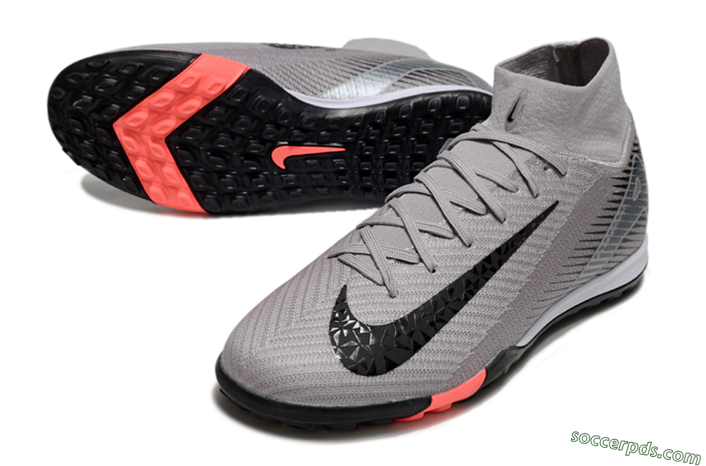 Nike Air Zoom Mercurial Superfly 10 Elite TF High-Tops Football Shoes - Grey/Black/Silver 3