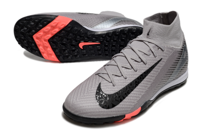 Nike Air Zoom Mercurial Superfly 10 Elite TF High-Tops Football Shoes - Grey/Black/Silver