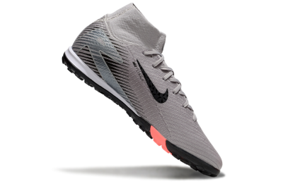 Nike Air Zoom Mercurial Superfly 10 Elite TF High-Tops Football Shoes - Grey/Black/Silver