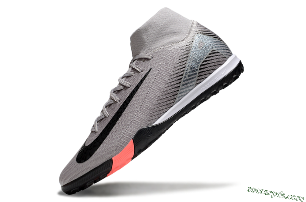 Nike Air Zoom Mercurial Superfly 10 Elite TF High-Tops Football Shoes - Grey/Black/Silver 5