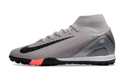 Nike Air Zoom Mercurial Superfly 10 Elite TF High-Tops Football Shoes - Grey/Black/Silver
