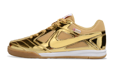 Nike Street Gato IC Low-Tops Football Shoes - Gold/White/Brown
