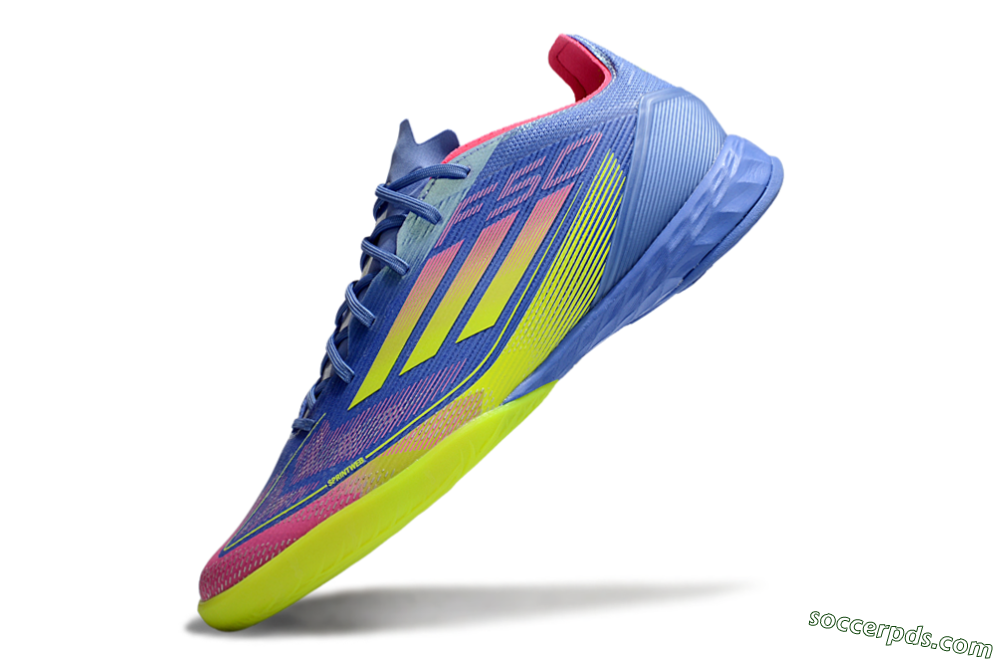 Adidas F50 Pro IC Low-Tops Football Shoes - Blue/Yellow/Pink 5