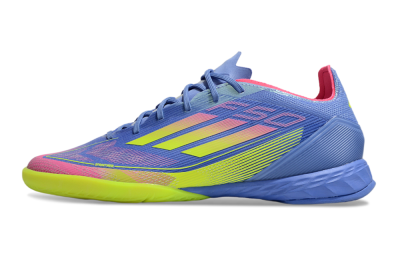 Adidas F50 Pro IC Low-Tops Football Shoes - Blue/Yellow/Pink