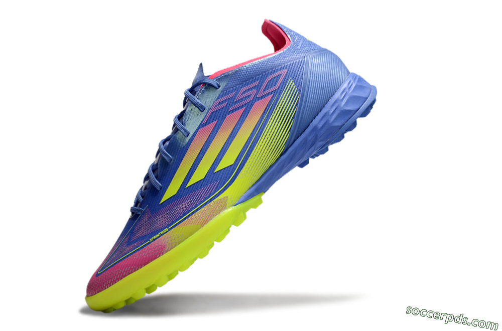 Adidas F50 Pro TF Low-Tops Football Shoes - Blue/Yellow/Pink 5