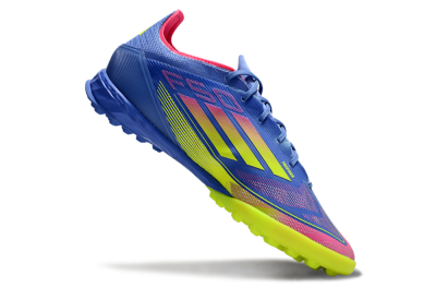 Adidas F50 Pro TF Low-Tops Football Shoes - Blue/Yellow/Pink