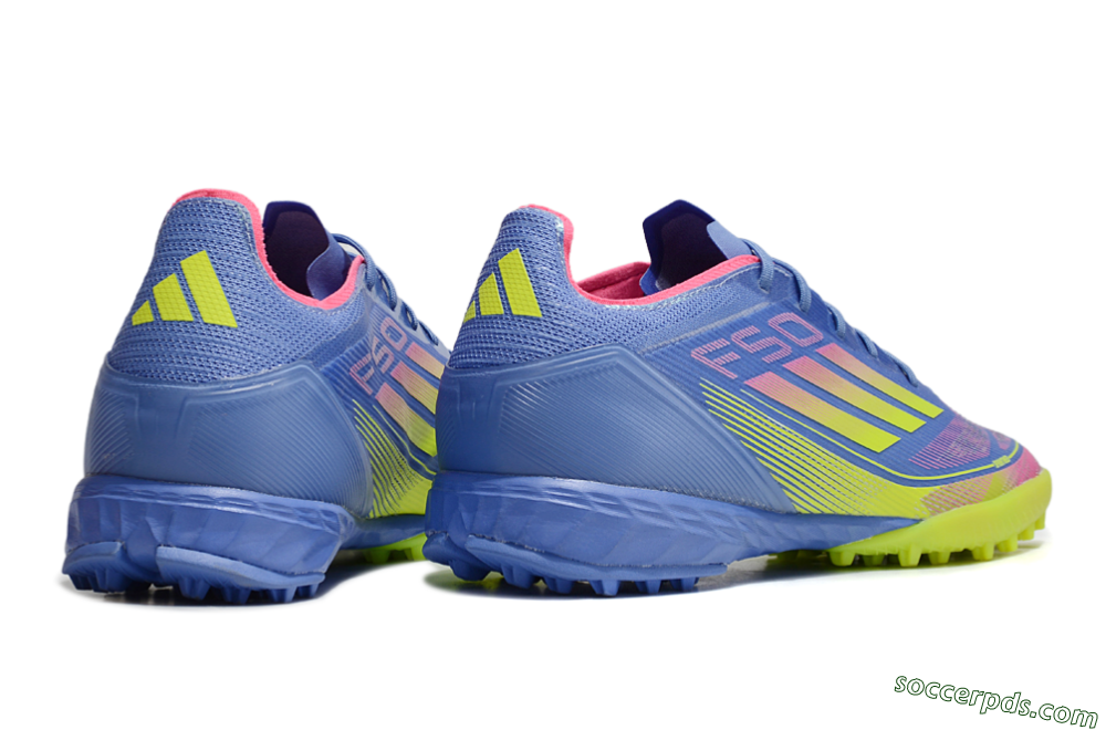 Adidas F50 Pro TF Low-Tops Football Shoes - Blue/Yellow/Pink 6