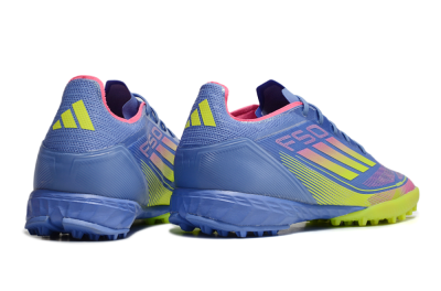Adidas F50 Pro TF Low-Tops Football Shoes - Blue/Yellow/Pink
