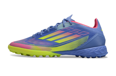 Adidas F50 Pro TF Low-Tops Football Shoes - Blue/Yellow/Pink