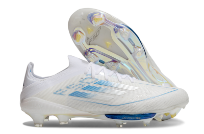 Adidas F50+ Elite Lightstrike Pro FG Low-Tops Football Boots - Beige/White/Blue