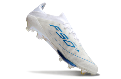 Adidas F50+ Elite Lightstrike Pro FG Low-Tops Football Boots - Beige/White/Blue