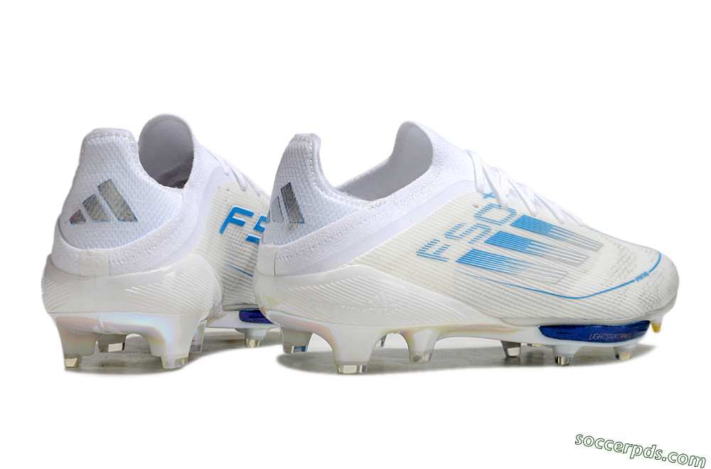 Adidas F50+ Elite Lightstrike Pro FG Low-Tops Football Boots - Beige/White/Blue 6