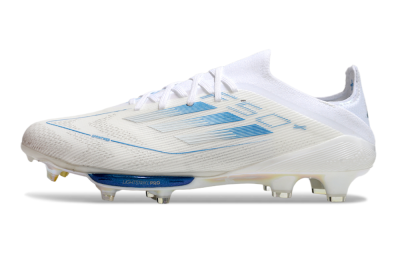 Adidas F50+ Elite Lightstrike Pro FG Low-Tops Football Boots - Beige/White/Blue