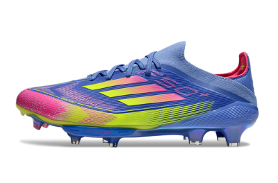 Adidas F50+ Elite Lightstrike Pro FG Low-Tops Football Boots - Blue/Yellow/Pink